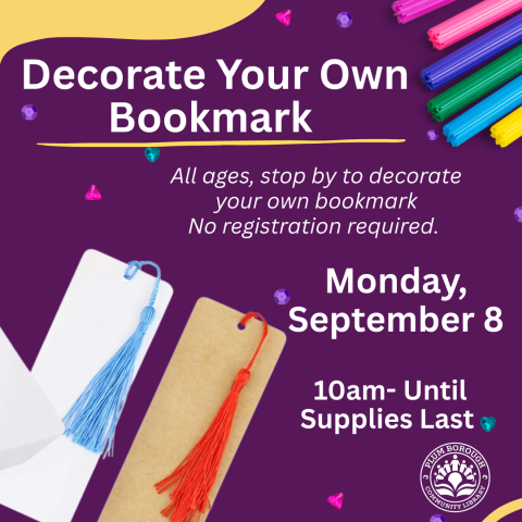 Decorate Your Own Bookmark!