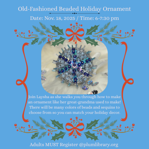 Beaded Christmas Ornament 